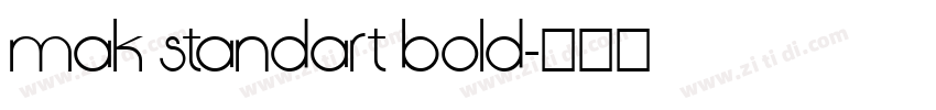mak standart bold字体转换